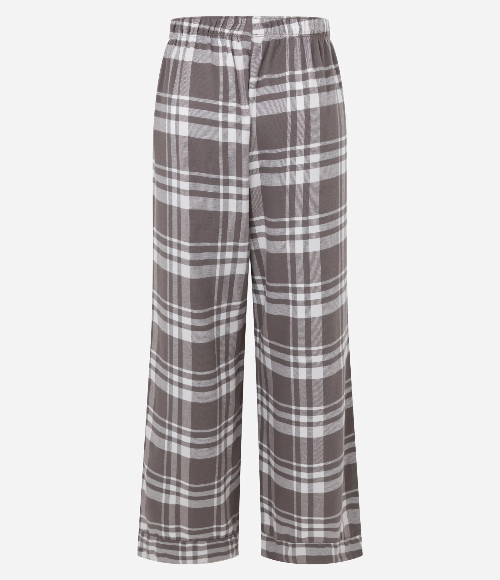 Calça de Pijama em Flanela Xadrez Marrom 7