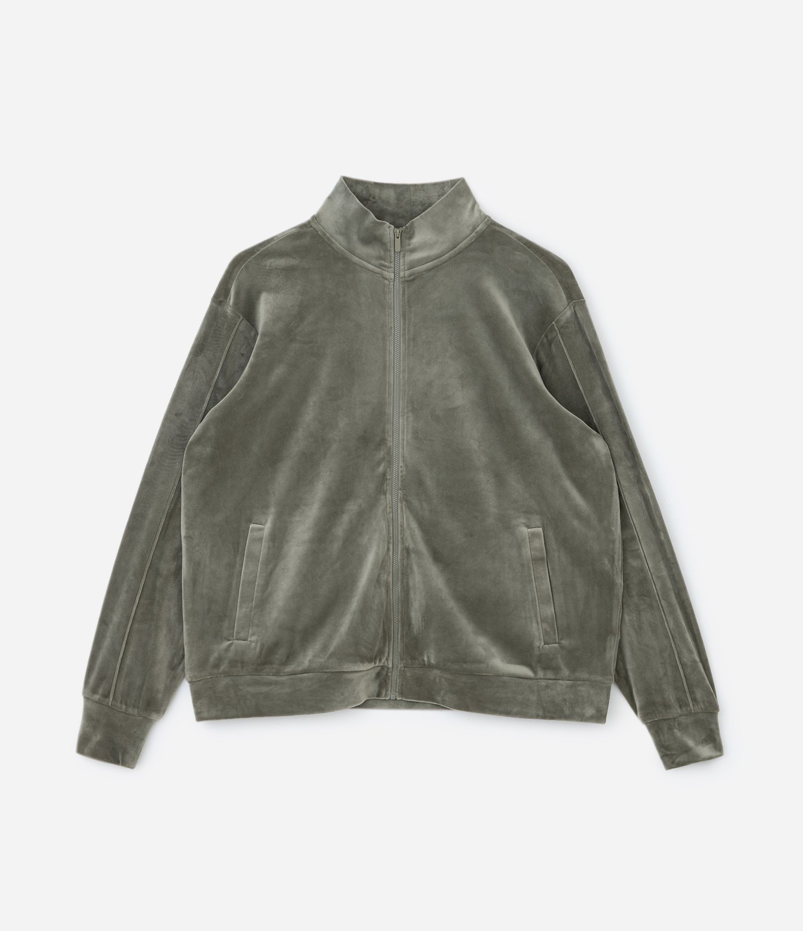 Jaqueta Esportiva em Plush Com Gola Alta Curve & Plus Size Verde 1