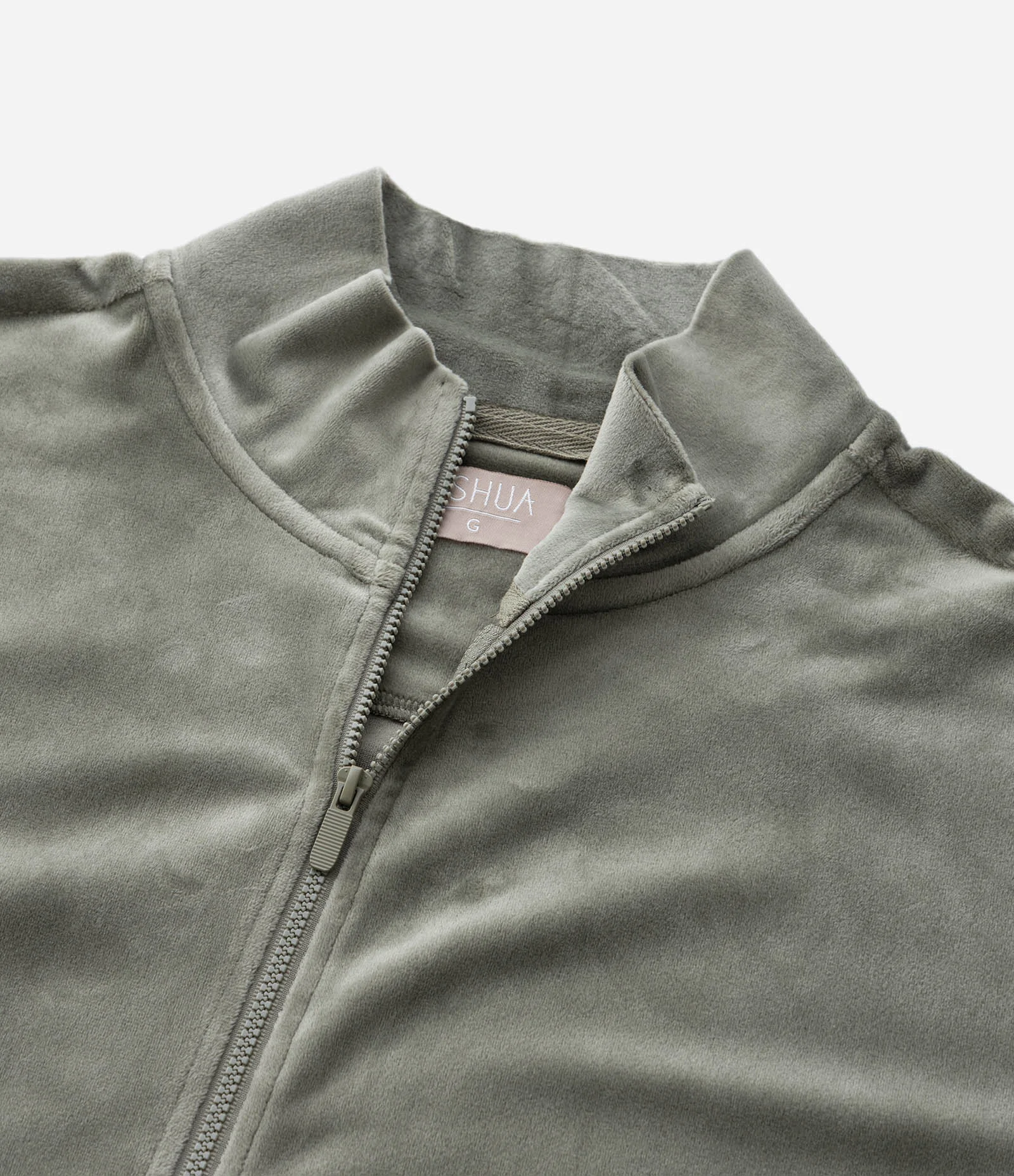 Jaqueta Esportiva em Plush Com Gola Alta Curve & Plus Size Verde 4