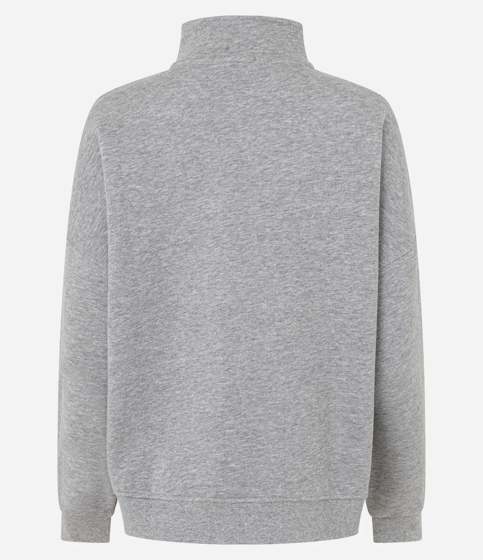 Blusão Oversized Moletom sem Felpa com Lettering Cinza 2