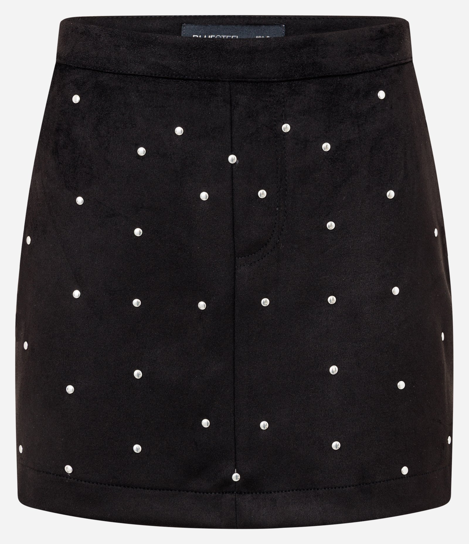 Saia em Suede com Aplicação de Hot Fix Preto 1