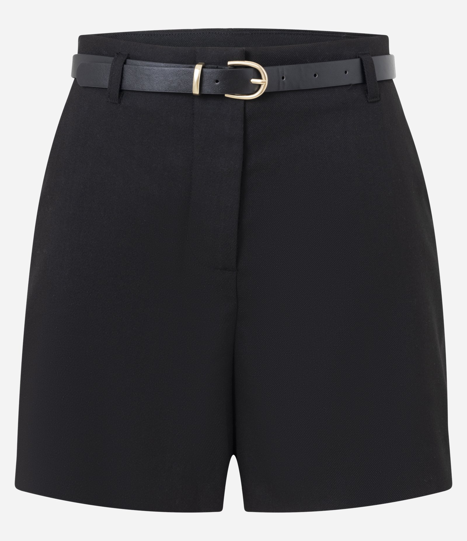 Short Alfaiatado com Cinto em PU Preto 1