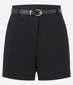 Short Alfaiatado com Cinto em PU