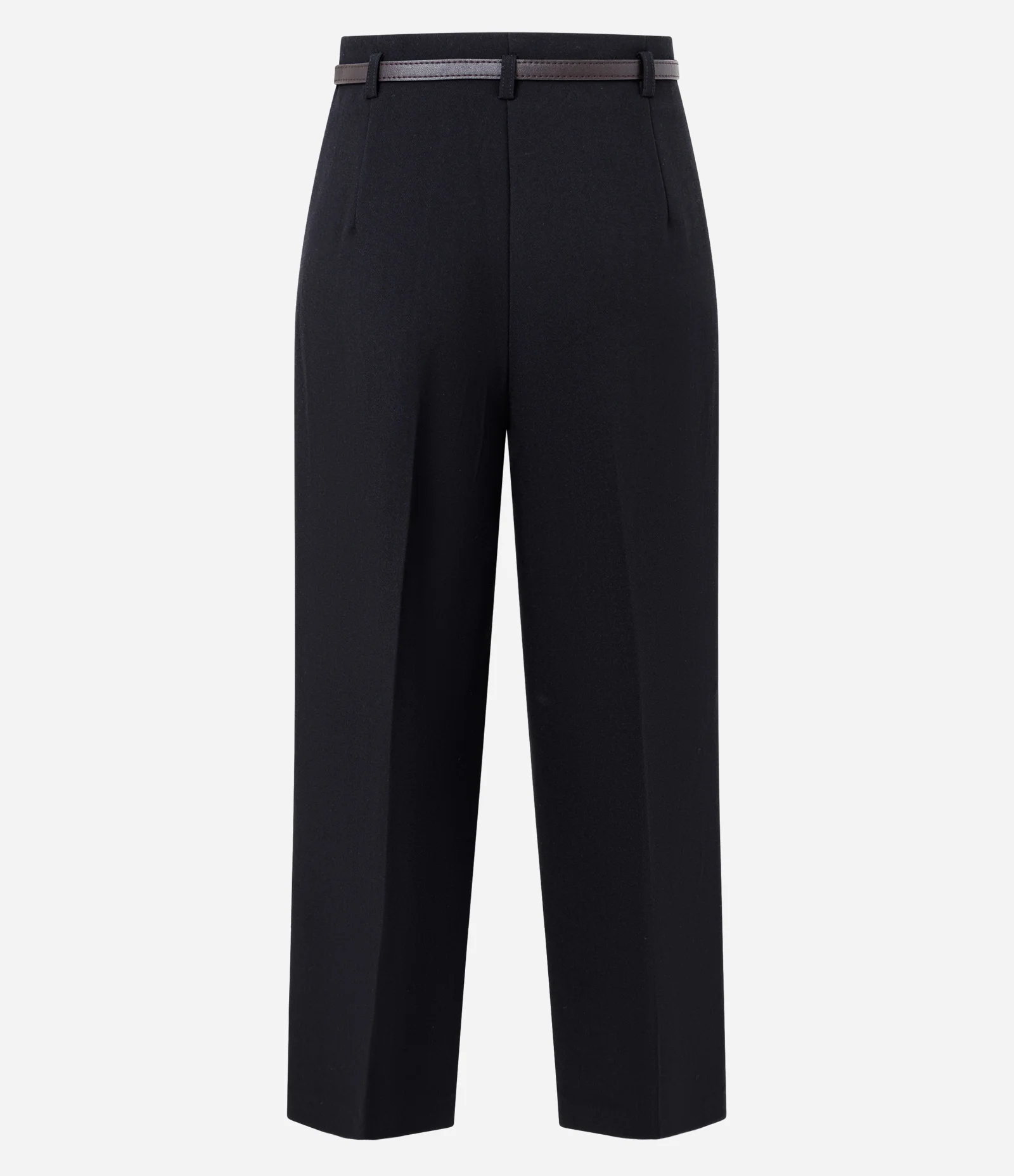 Calça Pantacourt Alfaiatada em Crepe com Cinto Preto 2