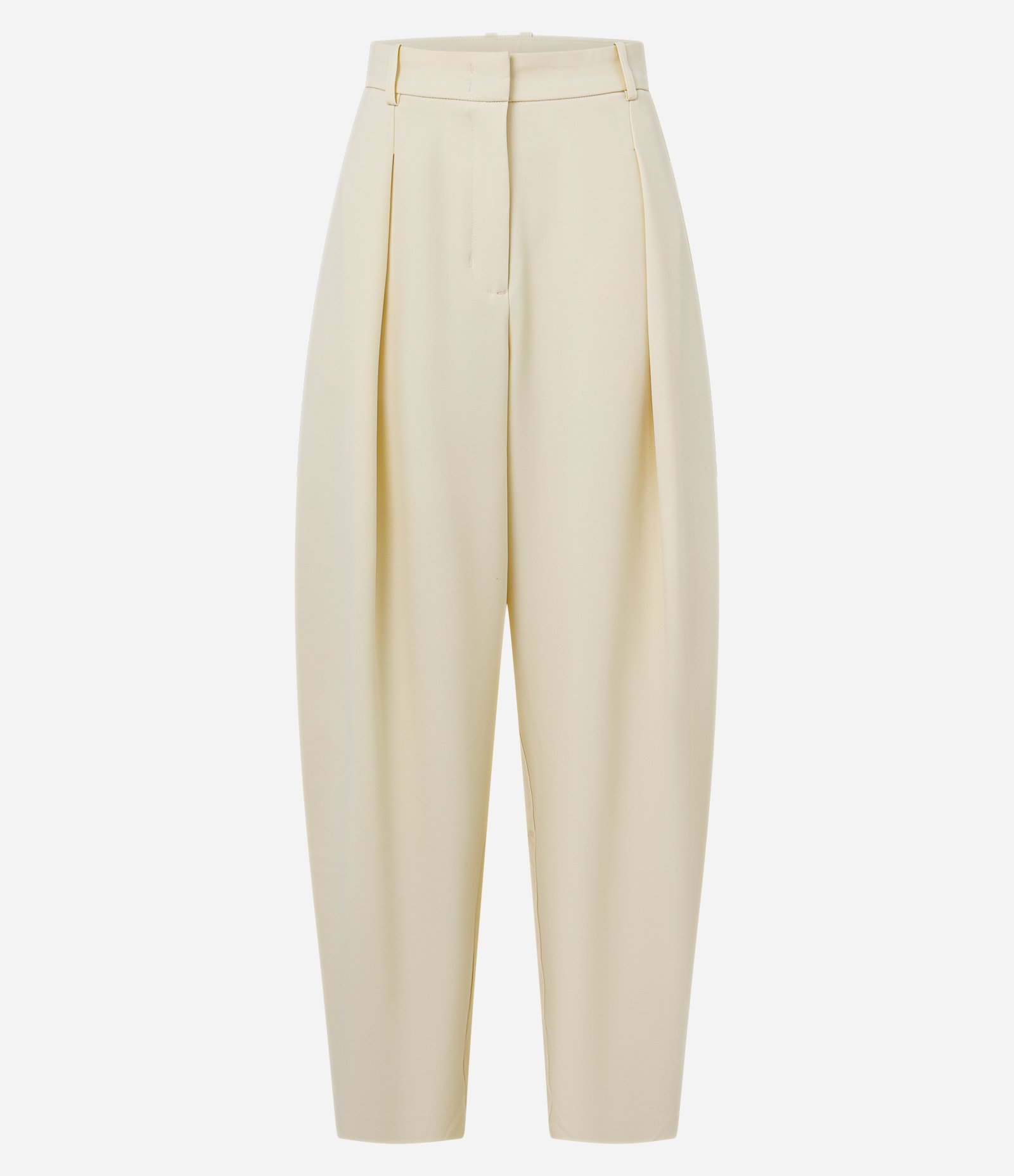 Calça Barrel Alfaiatada com Pregas Frontais Amarelo 5