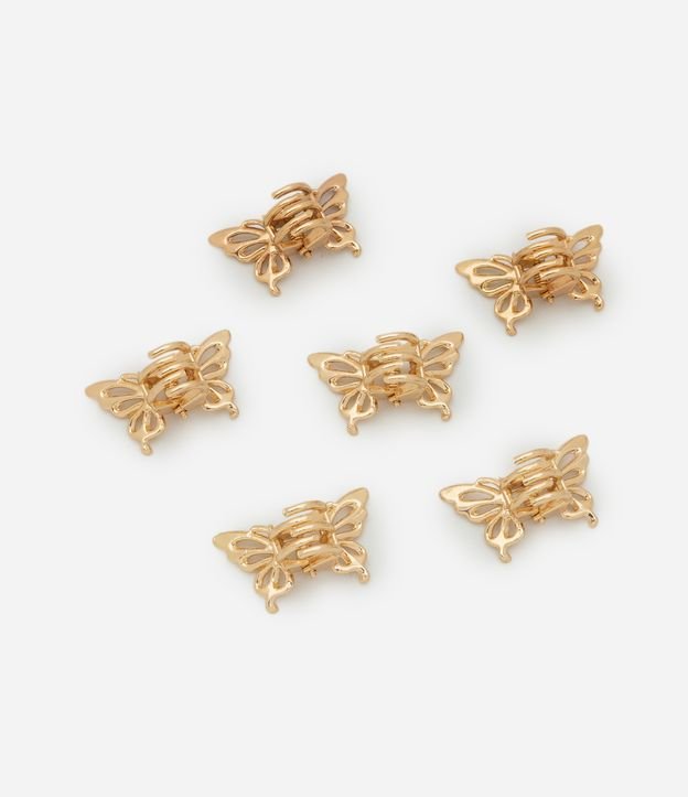 Kit 06 Mini Piranhas em Metal com Formato de Borboleta