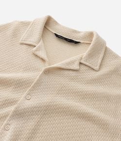 Camisa Boxy em Algodão com Efeito tricô