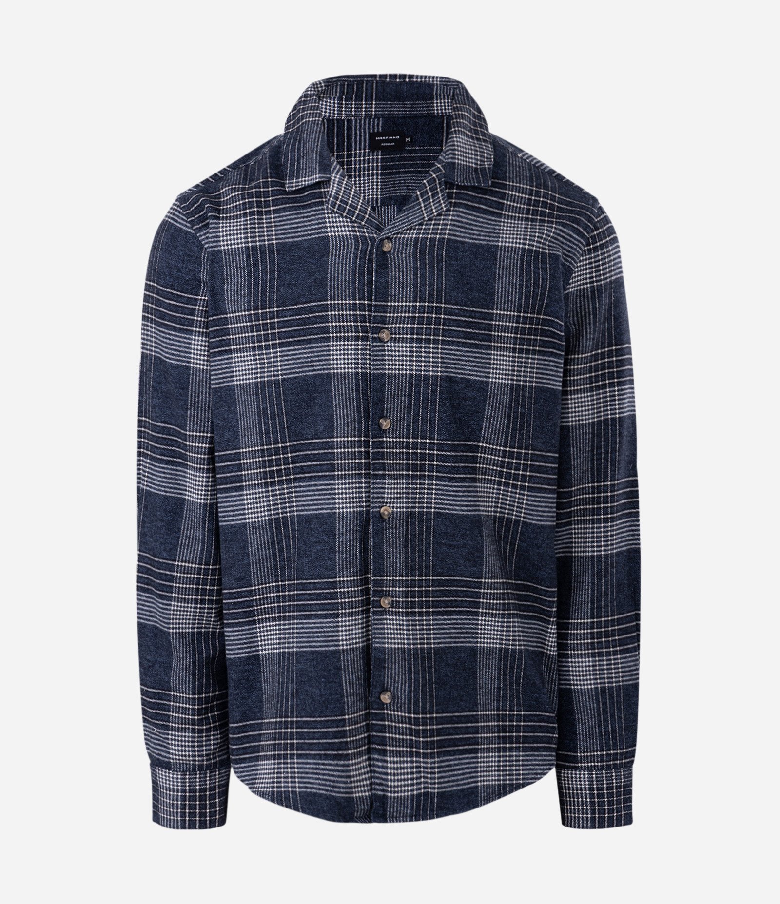Camisa Regular em Flanela com Estampa Xadrez Azul/Cinza 4