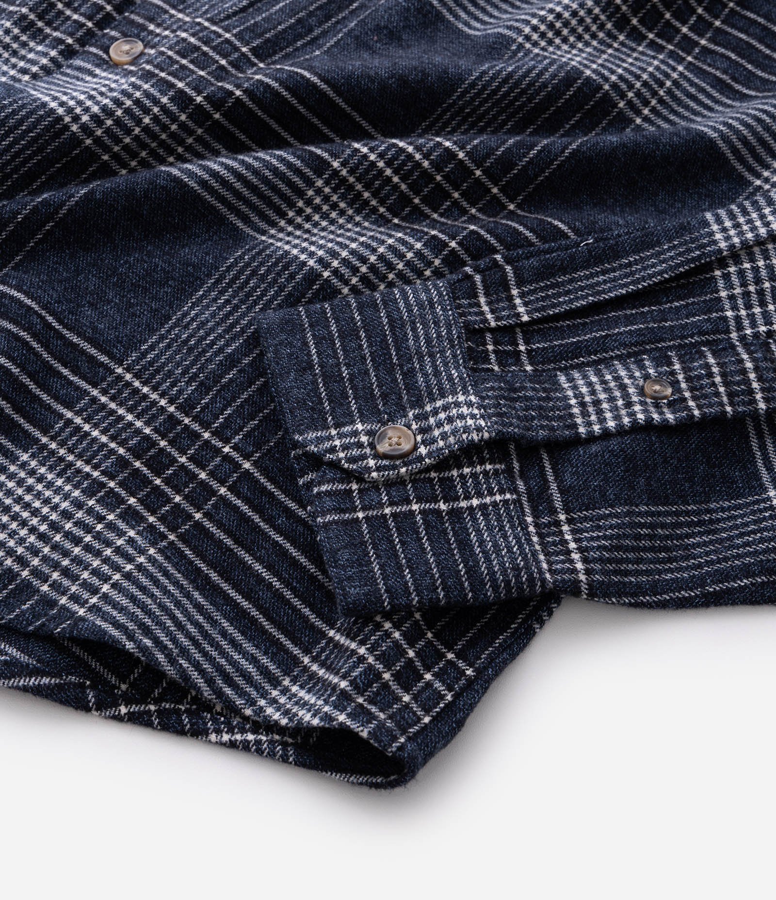 Camisa Regular em Flanela com Estampa Xadrez Azul/Cinza 7