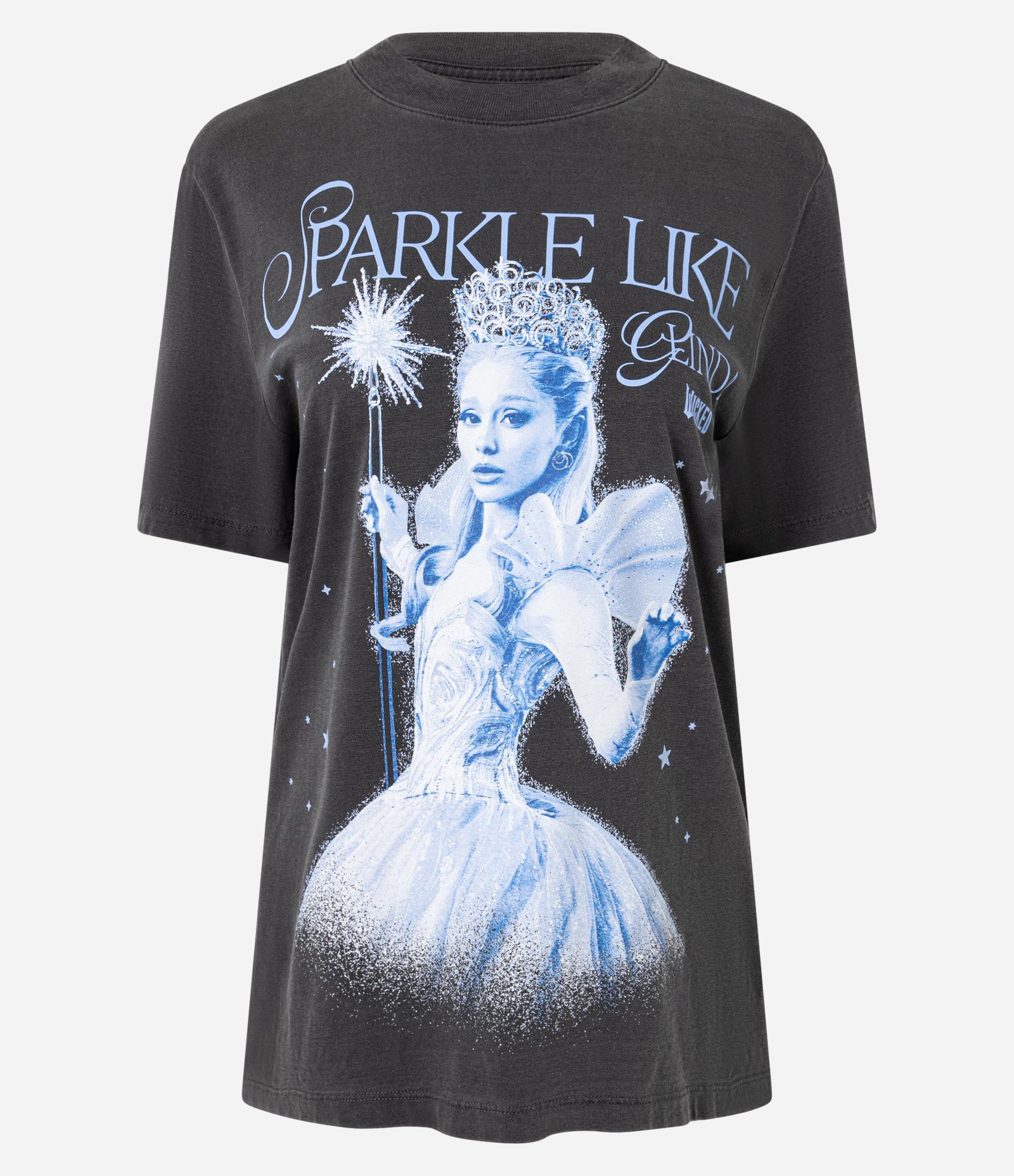 Camiseta T-Shirt em Algodão com Estampa Glinda Estonada Preto 5