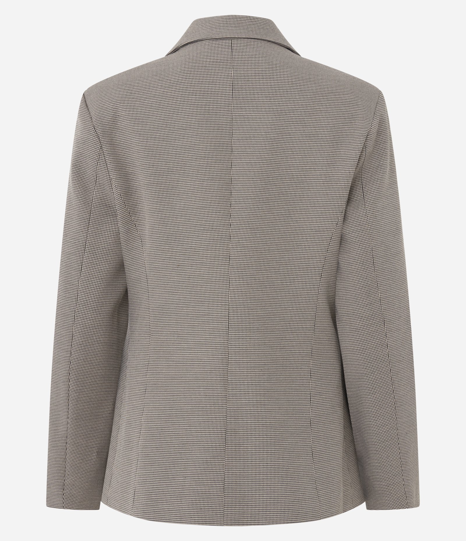 Blazer Ampulheta Alfaiatado com Padronagem Pied de Poule Bege 6