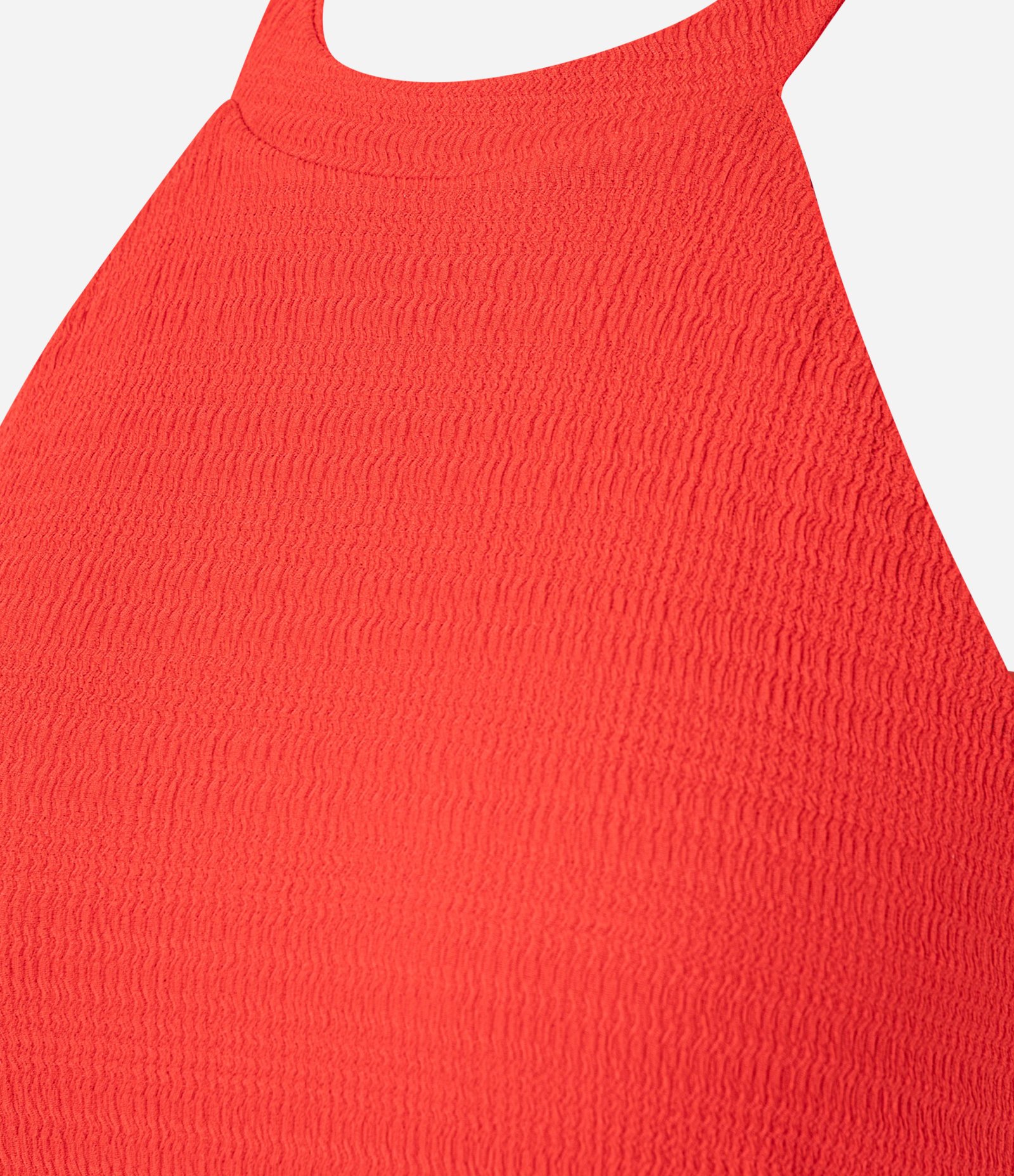 Vestido Long Midi com Frente Única e Decote em V nas Costas Vermelho Alaranjado 7