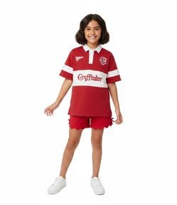 Camiseta Infantil Oversized Harry Potter com Gola Polo – Tam 5 a 14 Anos