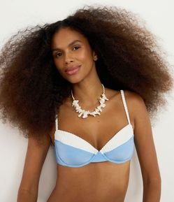 Top Biquíni Meia Taça com Aro