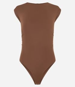 Body Básico em Microfibra com Decote Redondo