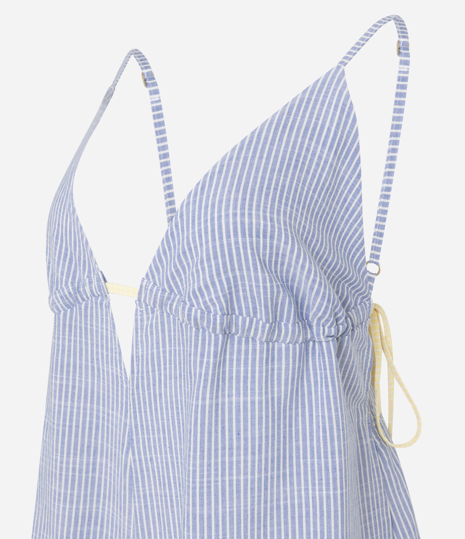 Macaquinho Alças Finas com Estampa Listrada Azul 6