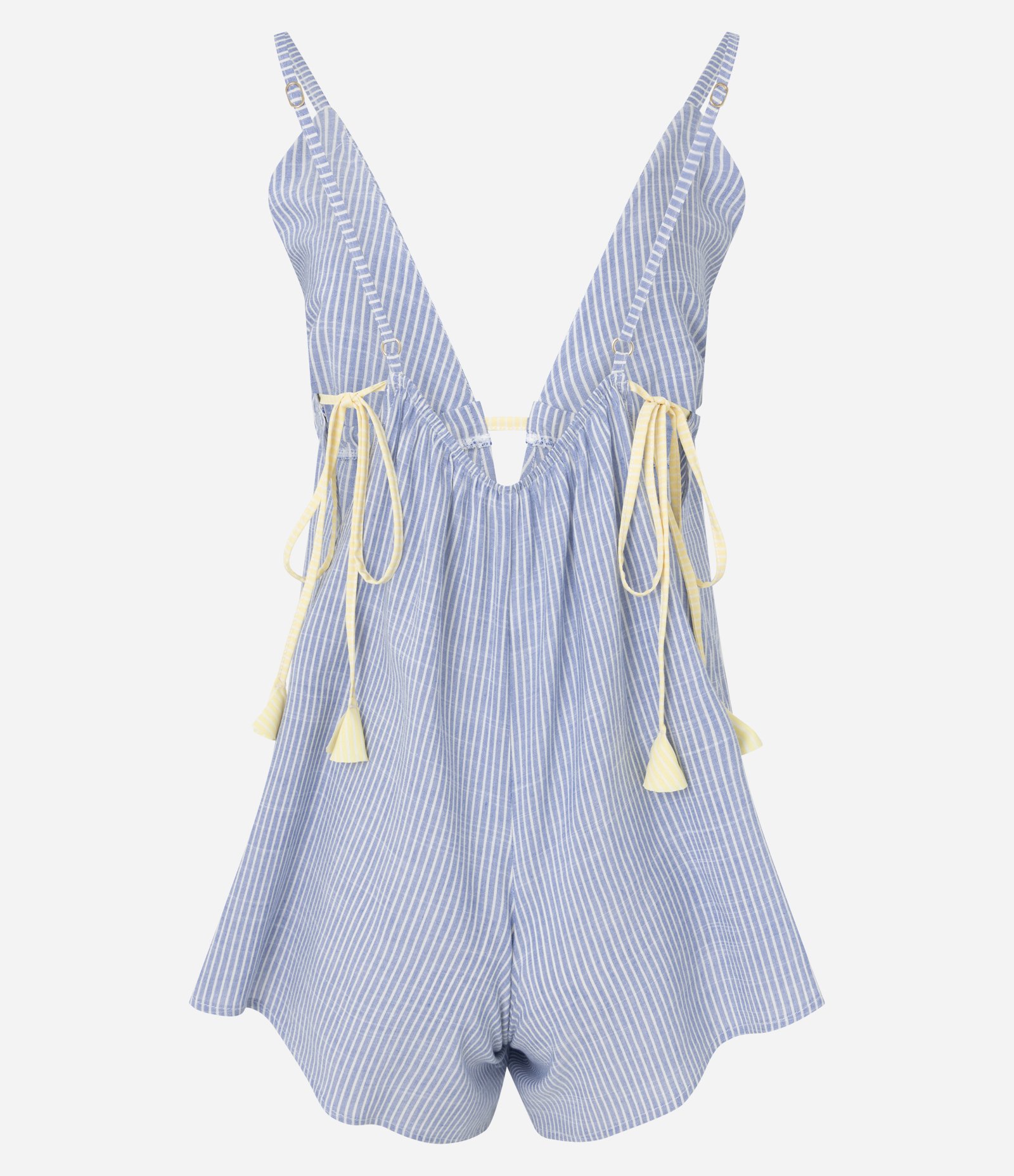 Macaquinho Alças Finas com Estampa Listrada Azul 7