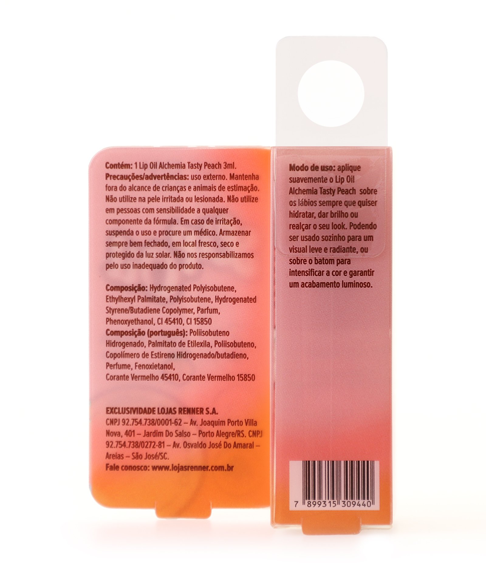 Lip Oil Makeup Tasty Peach Alchemia Rosa 6