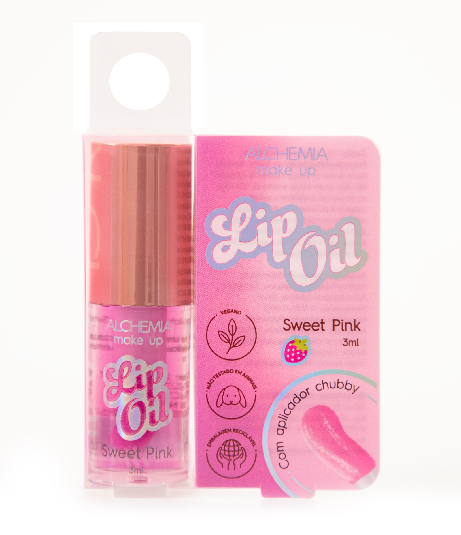 Lip Oil Makeup Sweet Pink Alchemia Rosa 1