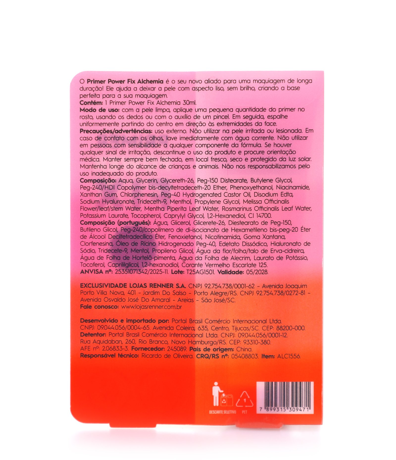 Primer Power Fix Make Up 30ml Alchemia Rosa 3