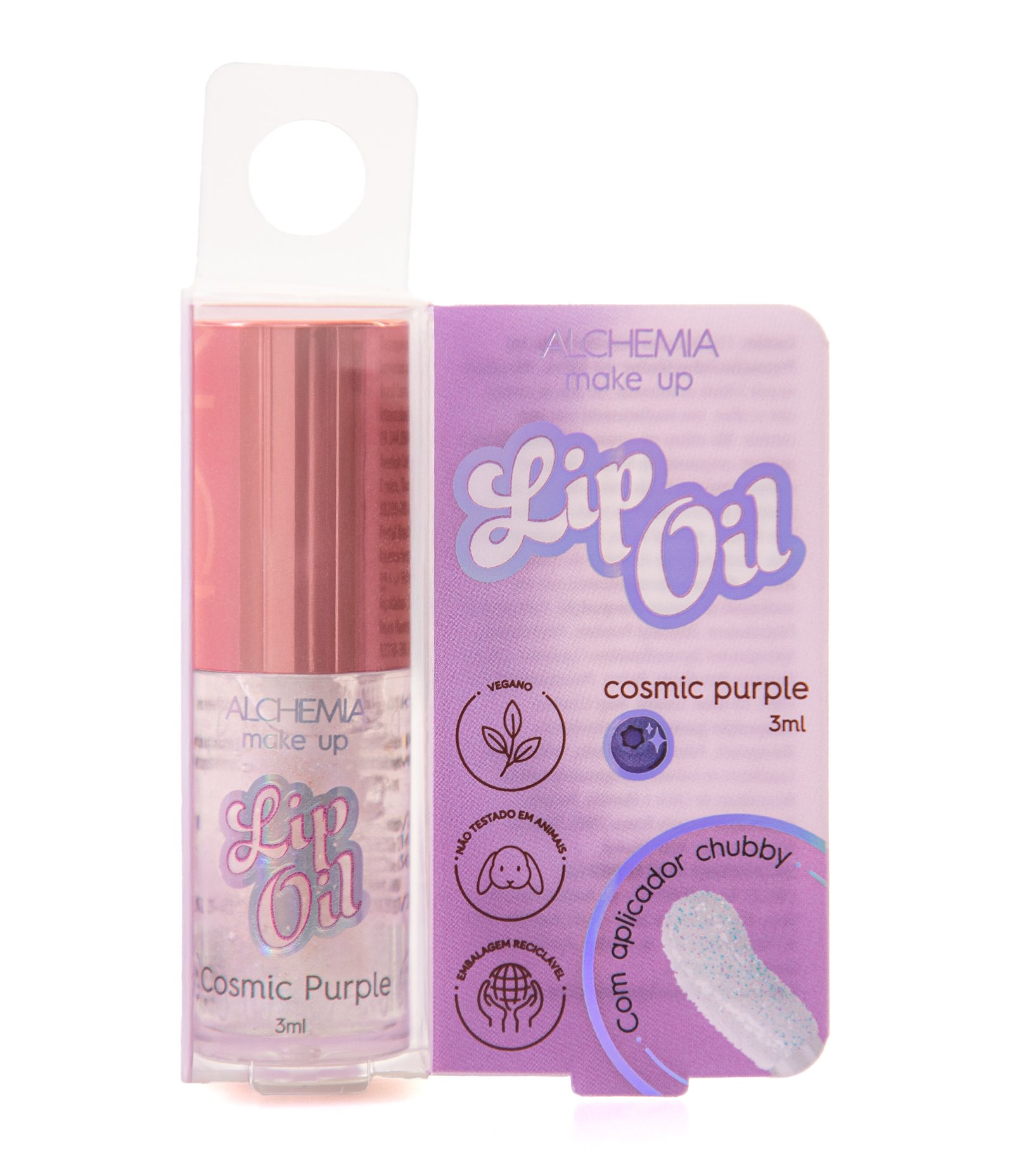 Lip Oil Makeup Cosmic Purple Alchemia Transparente 1