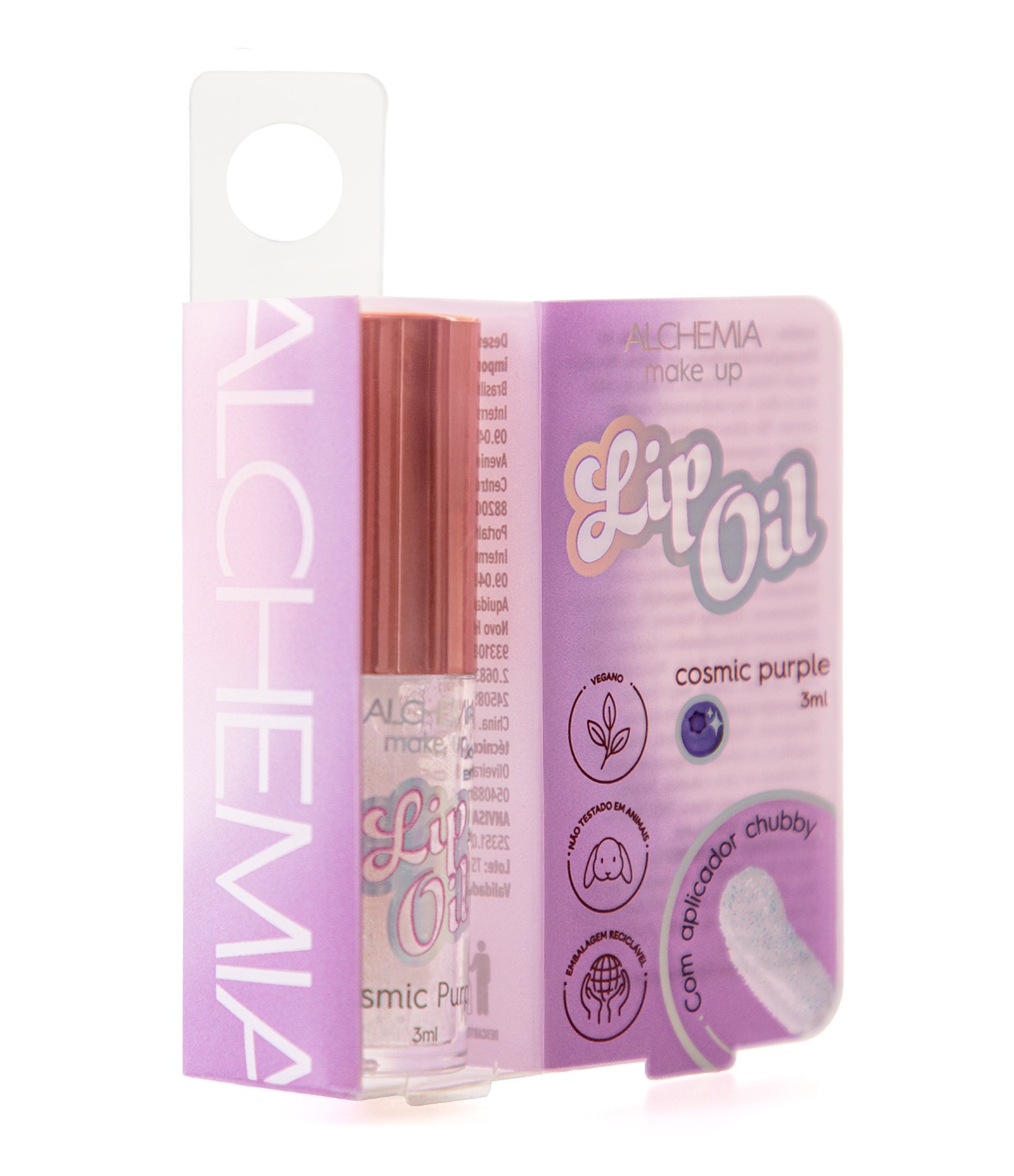 Lip Oil Makeup Cosmic Purple Alchemia Transparente 4