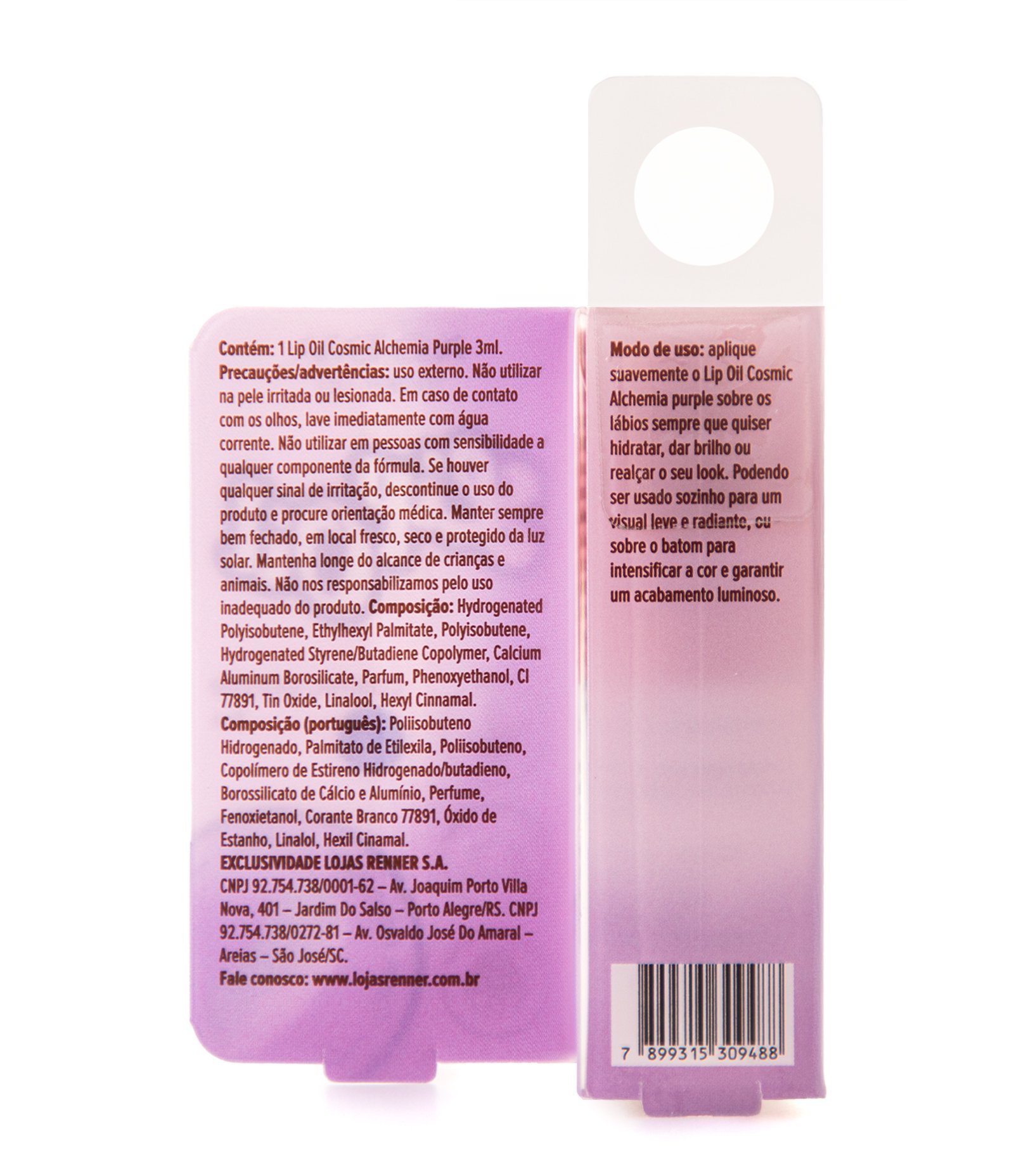 Lip Oil Makeup Cosmic Purple Alchemia Transparente 6