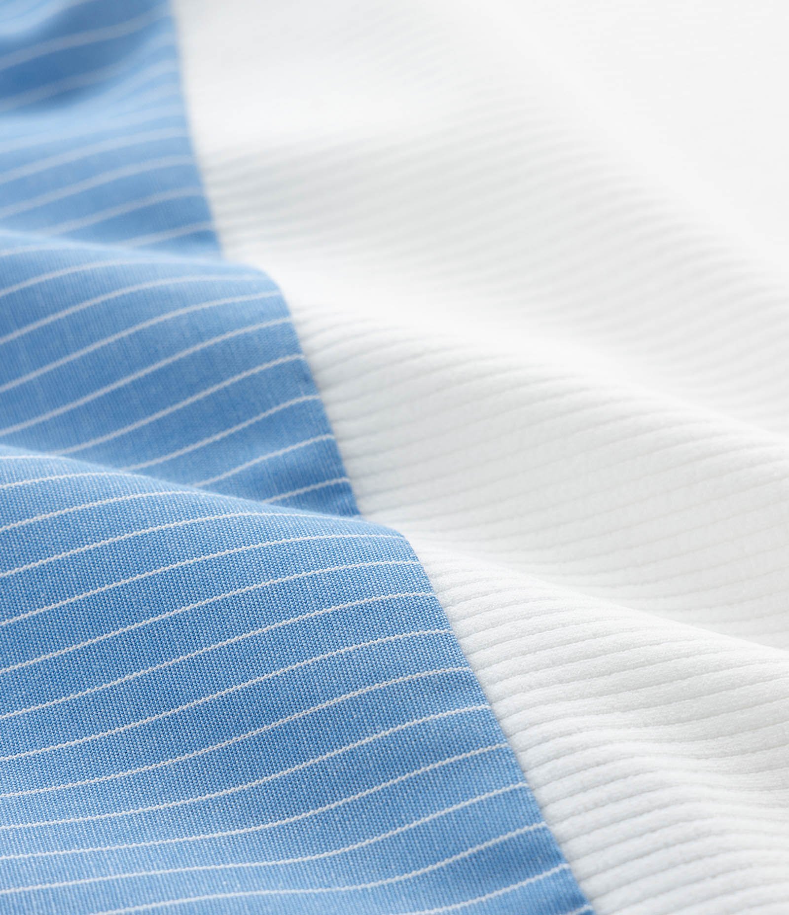 Vestido Midi em Algodão com Saia Listrada Curve & Plus Size Azul / Branco 3