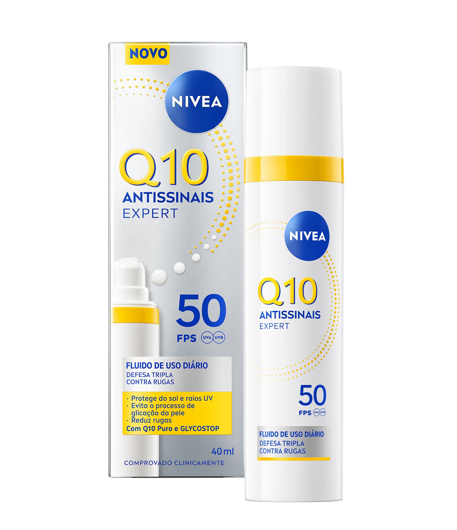 Fluido Facial Diario Antissinais Q10 FPS50 Nivea 40ML 1