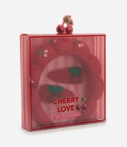 Kit Alchemia Tiara Puff + 2 Presilhas Cherry