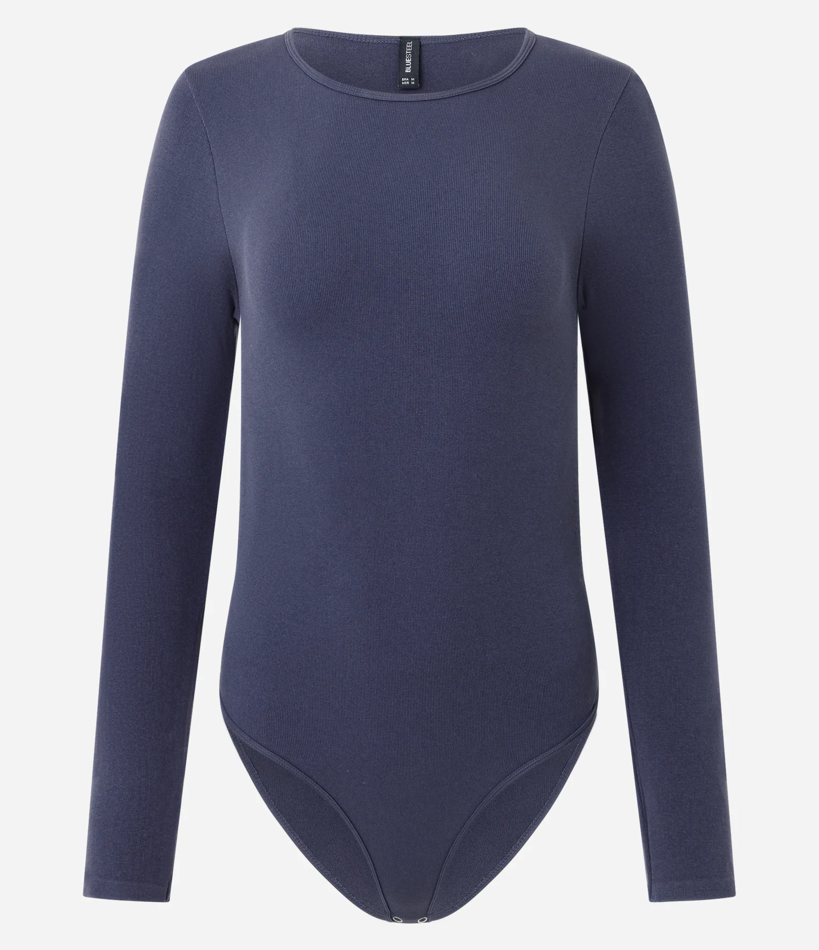 Body Sem Costura em Poliamida com Manga Longa Azul 4
