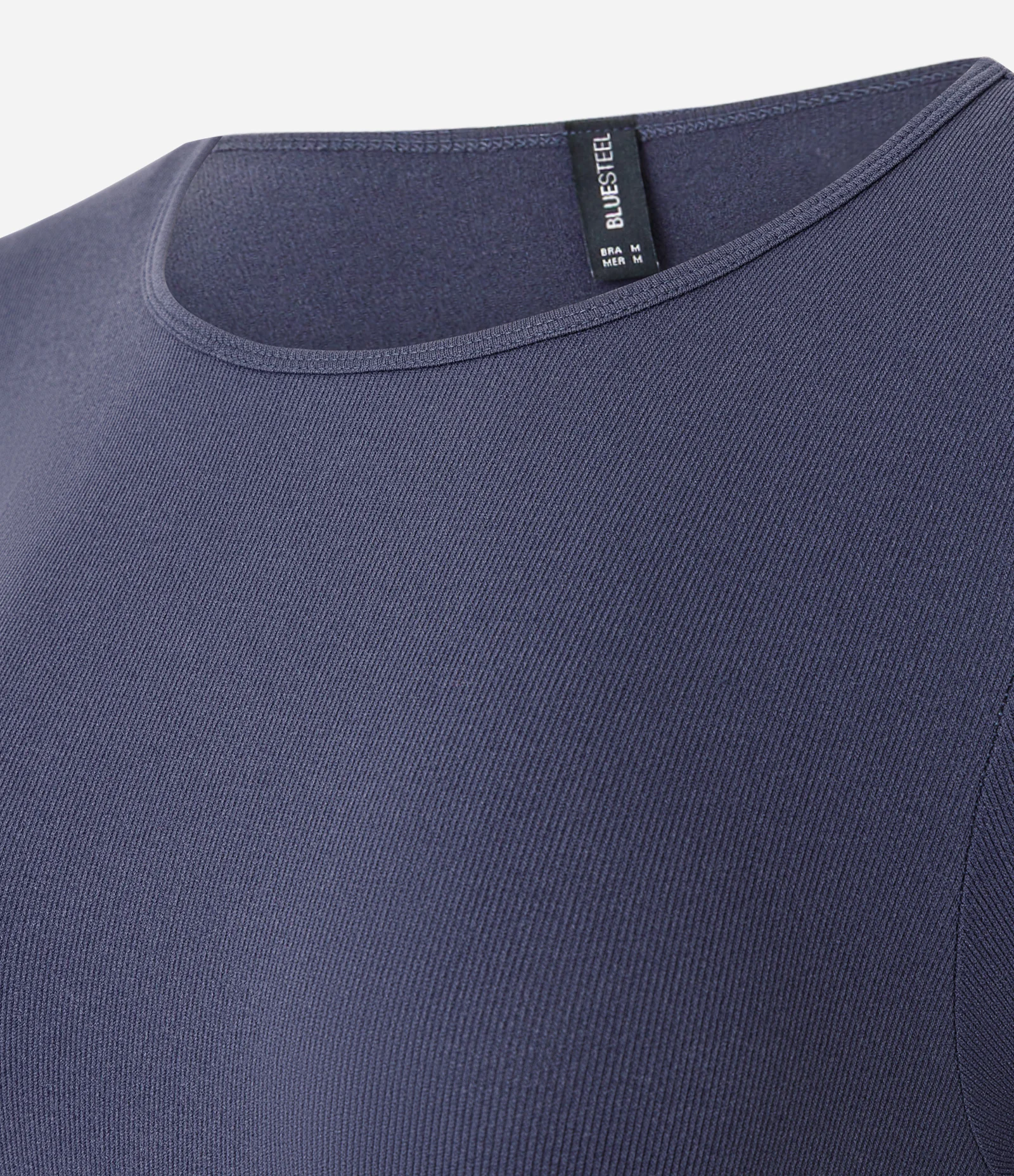 Body Sem Costura em Poliamida com Manga Longa Azul 5