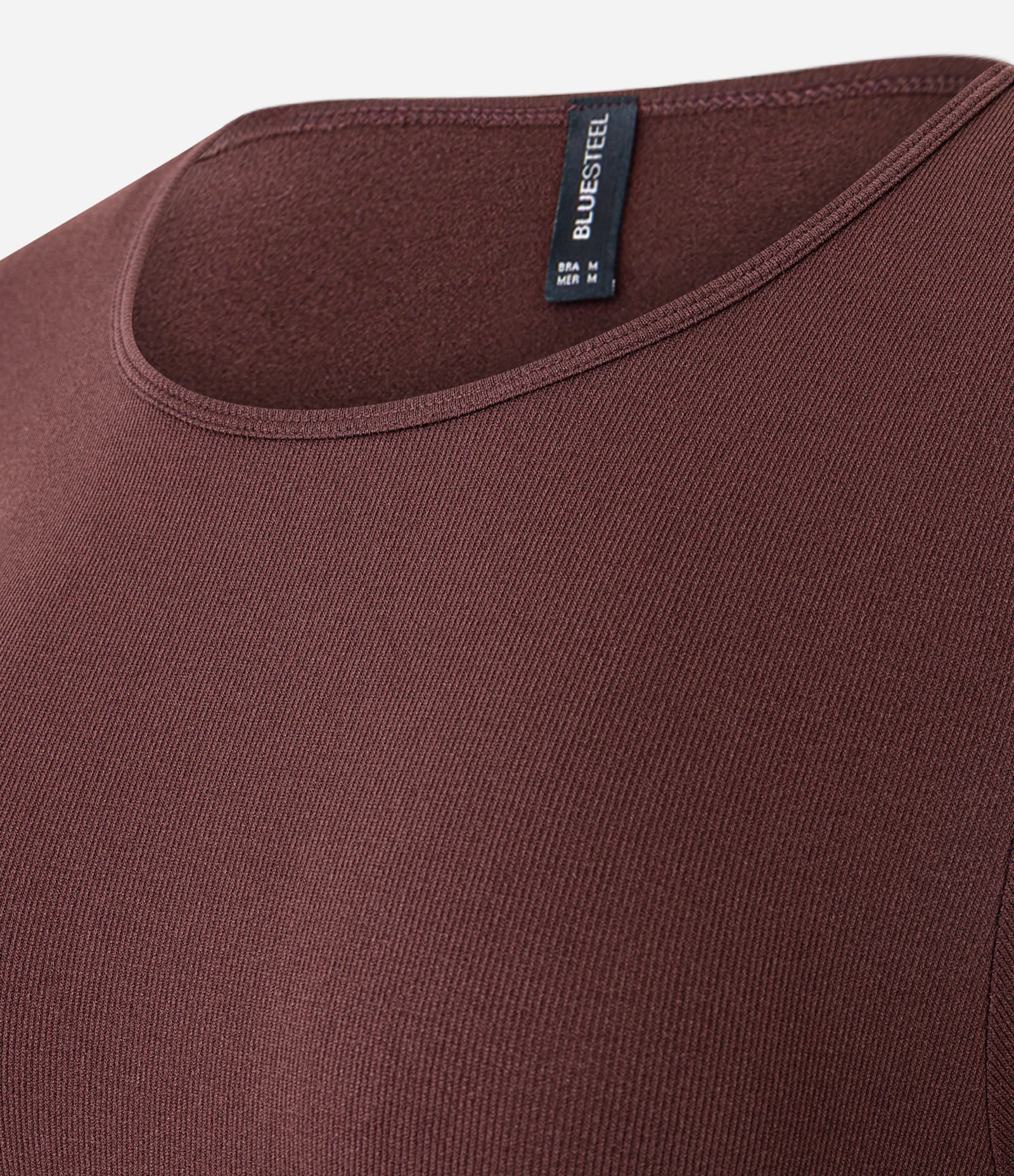 Body Sem Costura em Poliamida com Manga Longa Bordô 2