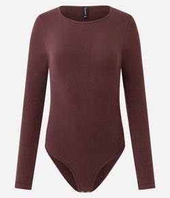 Body Sem Costura em Poliamida com Manga Longa