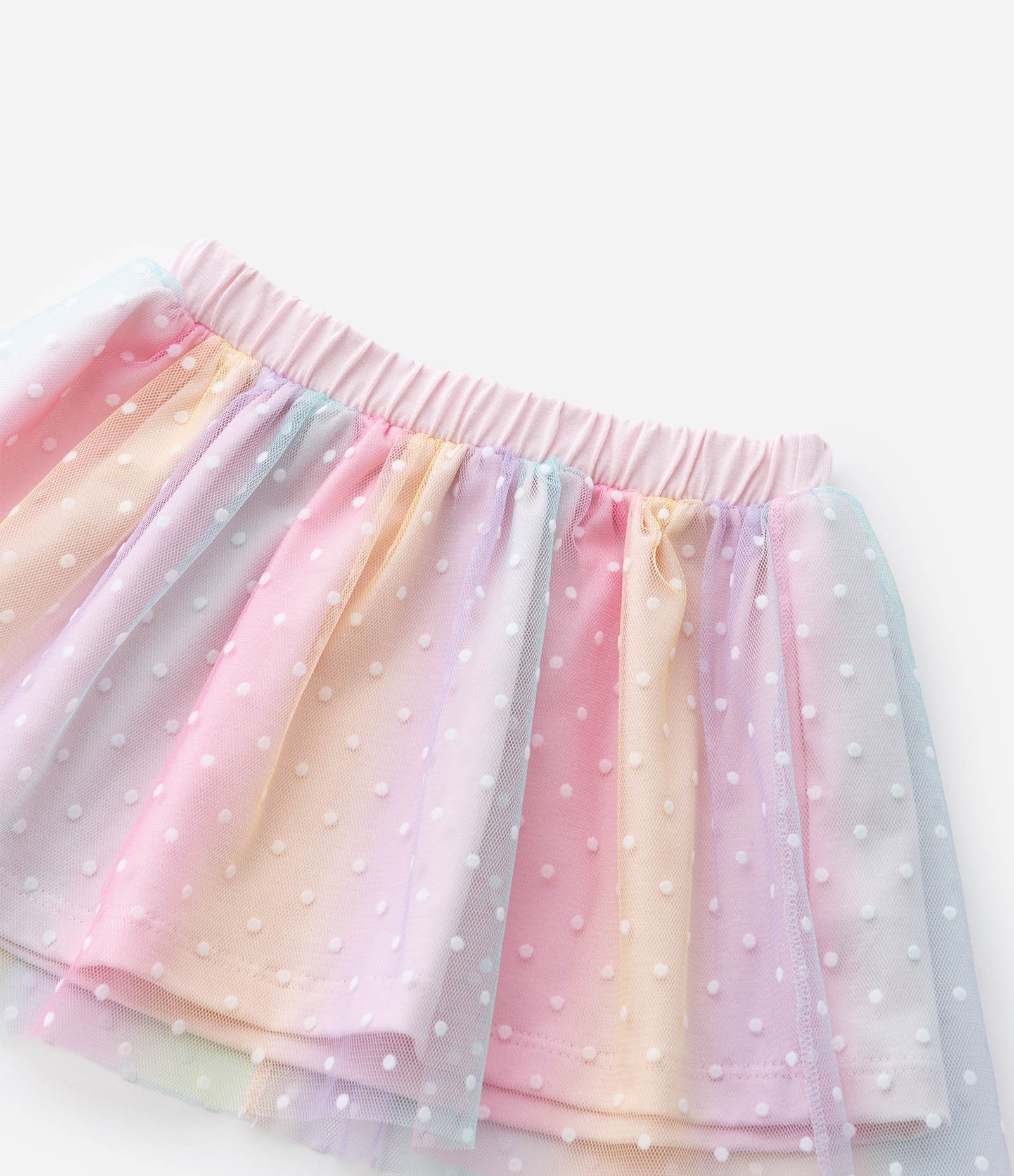 Conjunto Infantil Camiseta com Estampa e Saia de Tule - Tam RN a 18 Meses Rosa 8