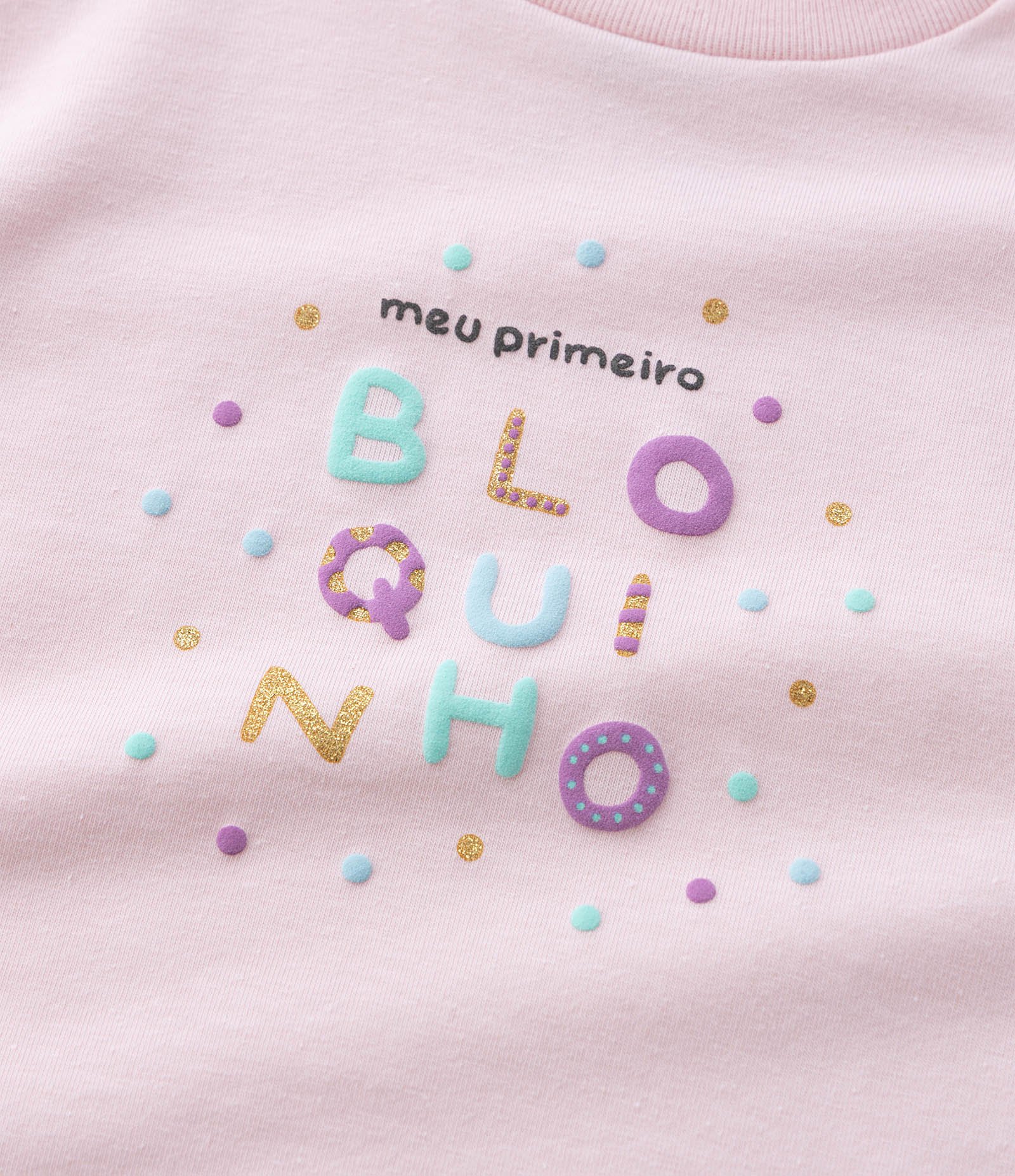 Conjunto Infantil Camiseta com Estampa e Saia de Tule - Tam RN a 18 Meses Rosa 10
