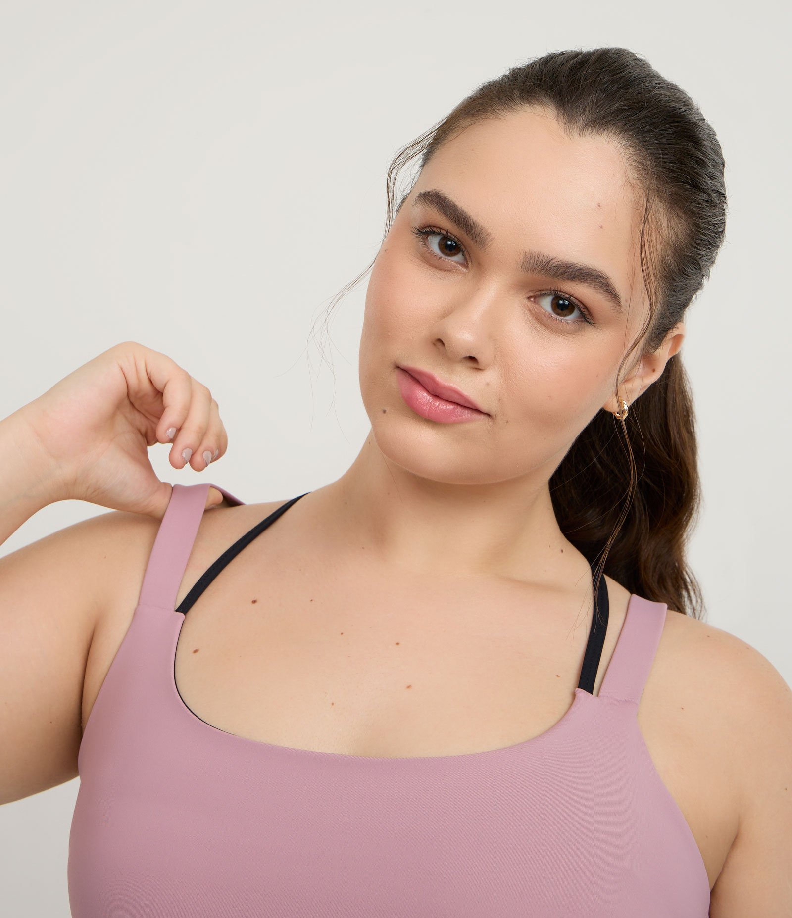 Top Esportivo com Tecnologia Dry e Alças Cruzadas Curve & Plus Size Rosa 3