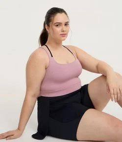 Top Esportivo com Tecnologia Dry e Alças Cruzadas Curve & Plus Size