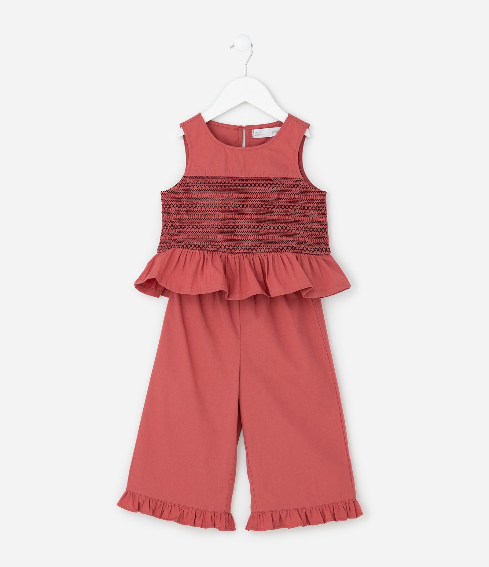 Conjunto Infantil Regata e Calça Wide Leg – Tam 1 a 6 Anos Rosé 1