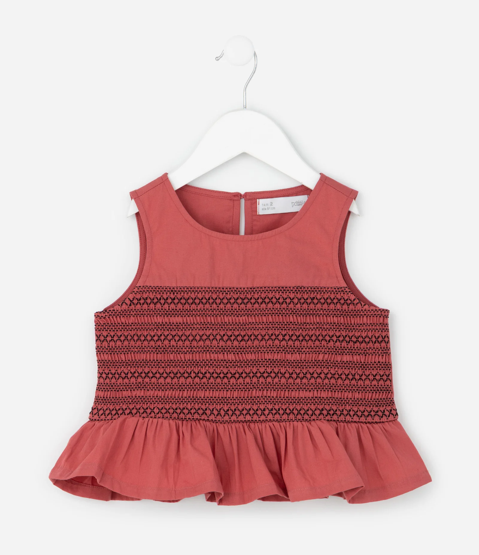 Conjunto Infantil Regata e Calça Wide Leg – Tam 1 a 6 Anos Rosé 2