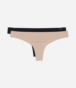 Kit 2x1 Calcinha Biquíni Fio em Microfibra