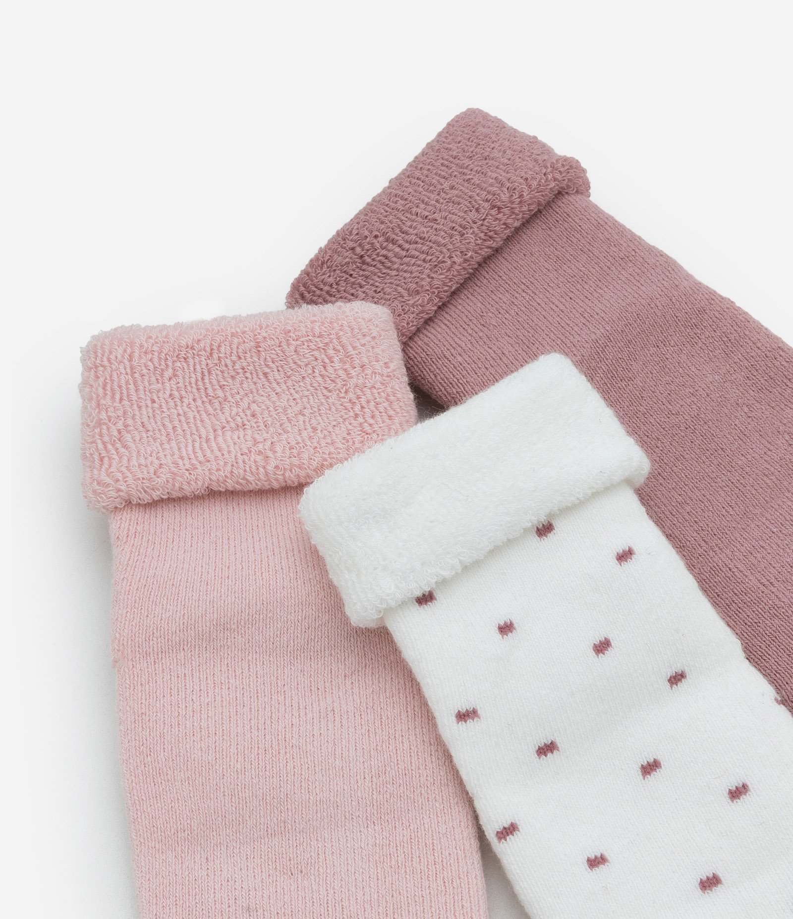 Kit 03 Meias Infantis com Estampa Poá – Tam RN a 12 Meses Sortido 3