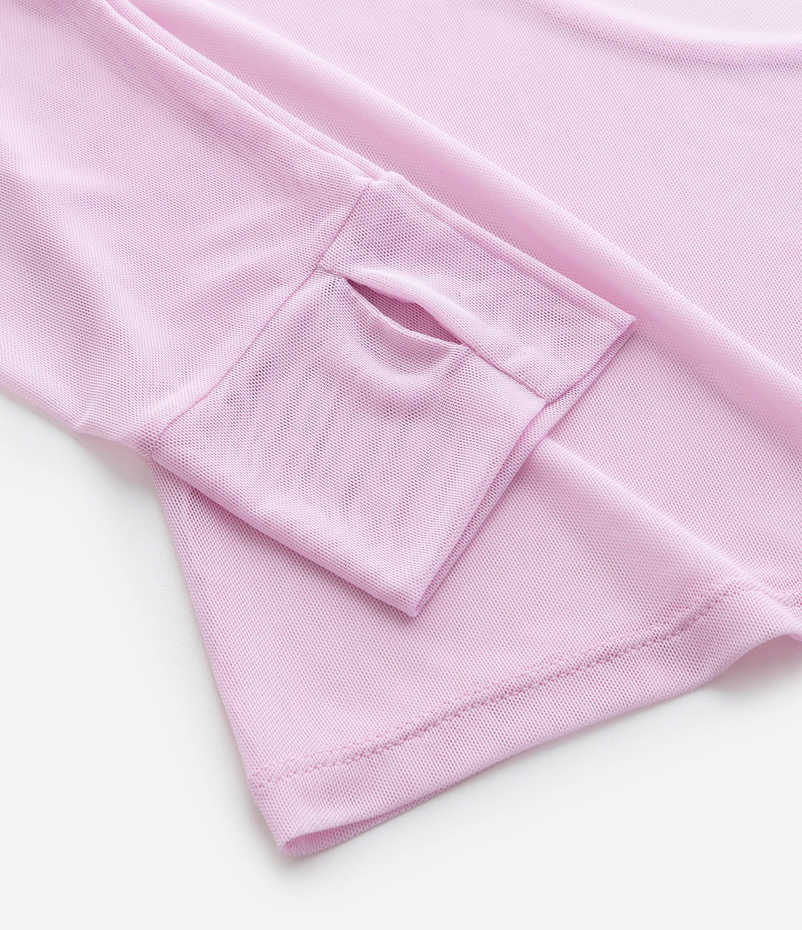 Blusa Esportiva em Tule com Decote Profundo nas Costas Curve & Plus Size Rosa 4