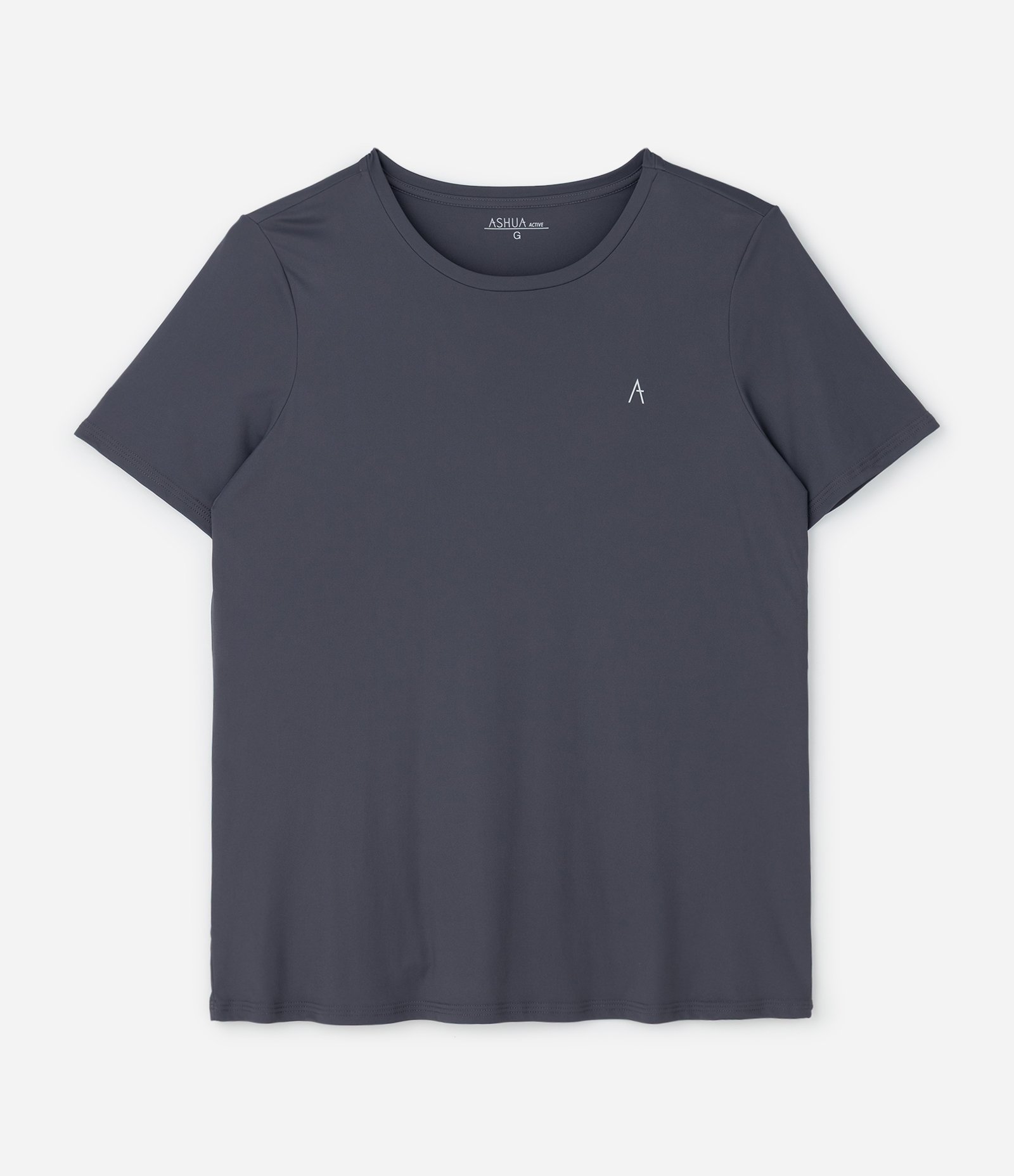 Camiseta Esportiva com Tecnologia Dry Curve & Plus Size Cinza Chumbo 1