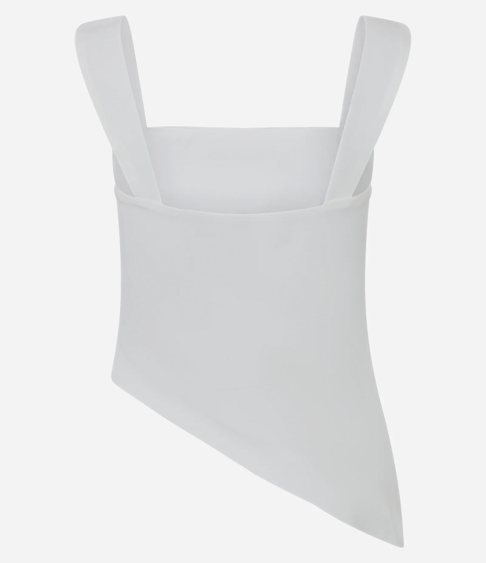 Blusa Alongada com Drapeado Assimétrico e Alça Larga Branco 6