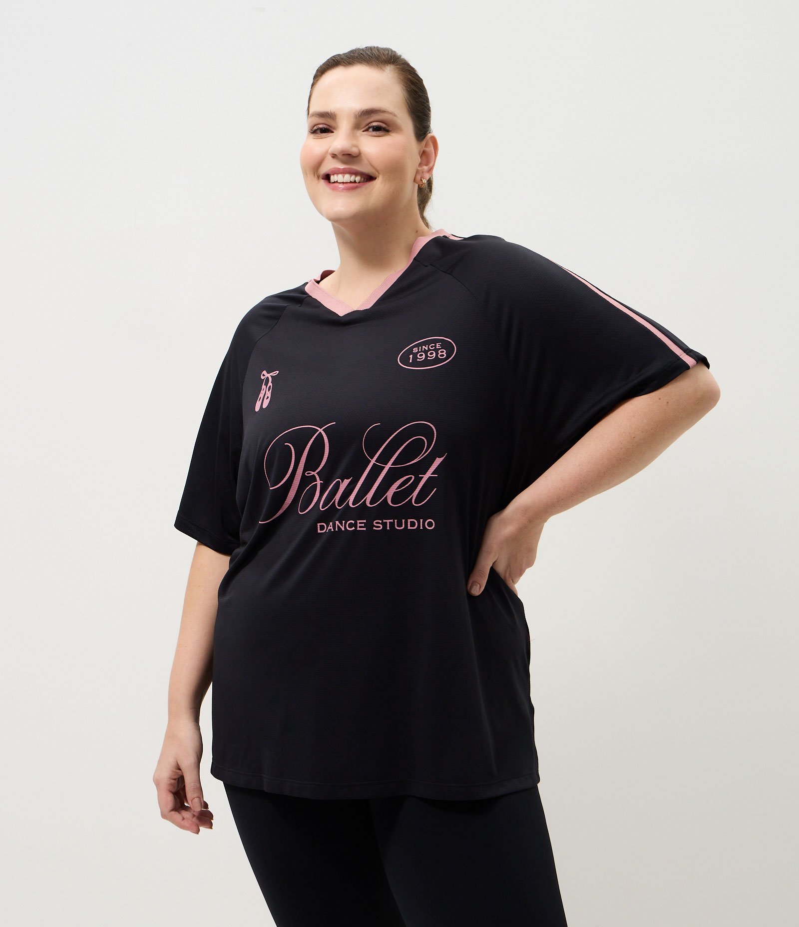 Camiseta Esportiva Oversized com Tecnologia Dry Curve & Plus Size Preto 1