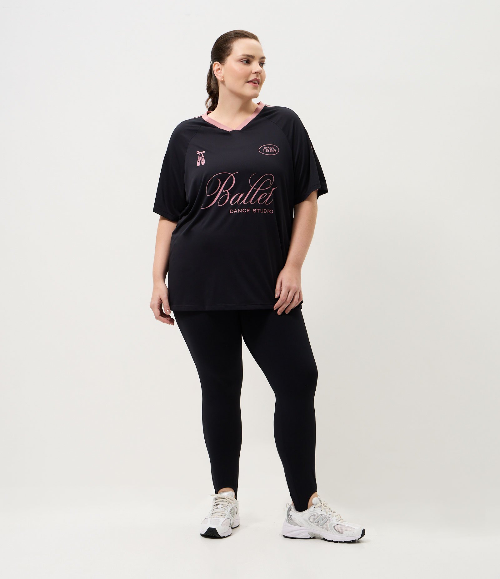 Camiseta Esportiva Oversized com Tecnologia Dry Curve & Plus Size Preto 2