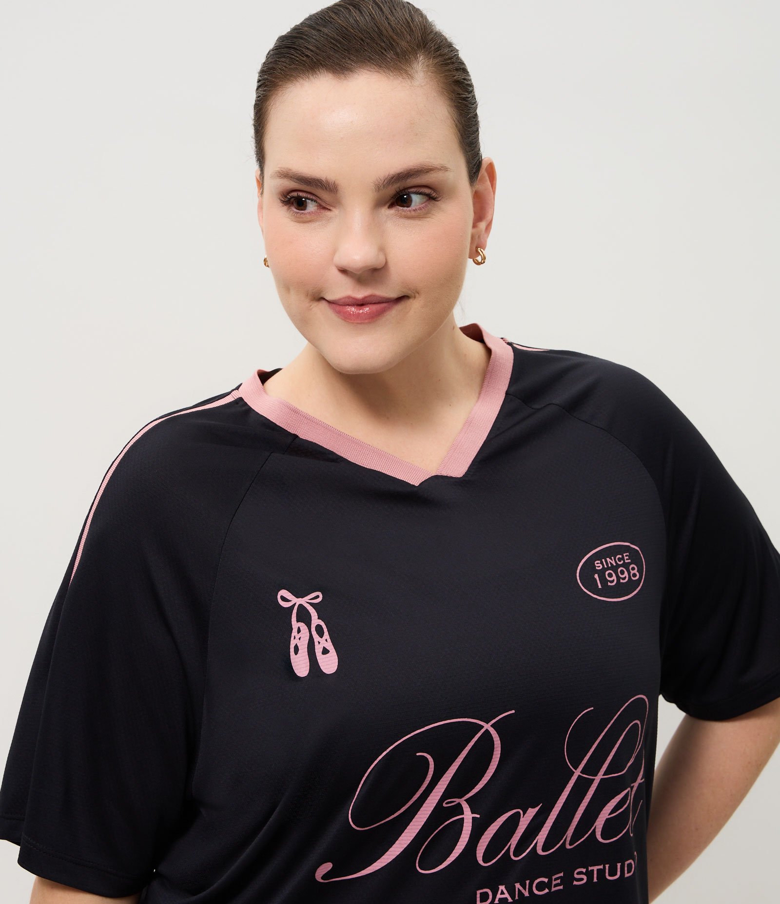 Camiseta Esportiva Oversized com Tecnologia Dry Curve & Plus Size Preto 3