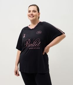 Camiseta Esportiva Oversized com Tecnologia Dry Curve & Plus Size