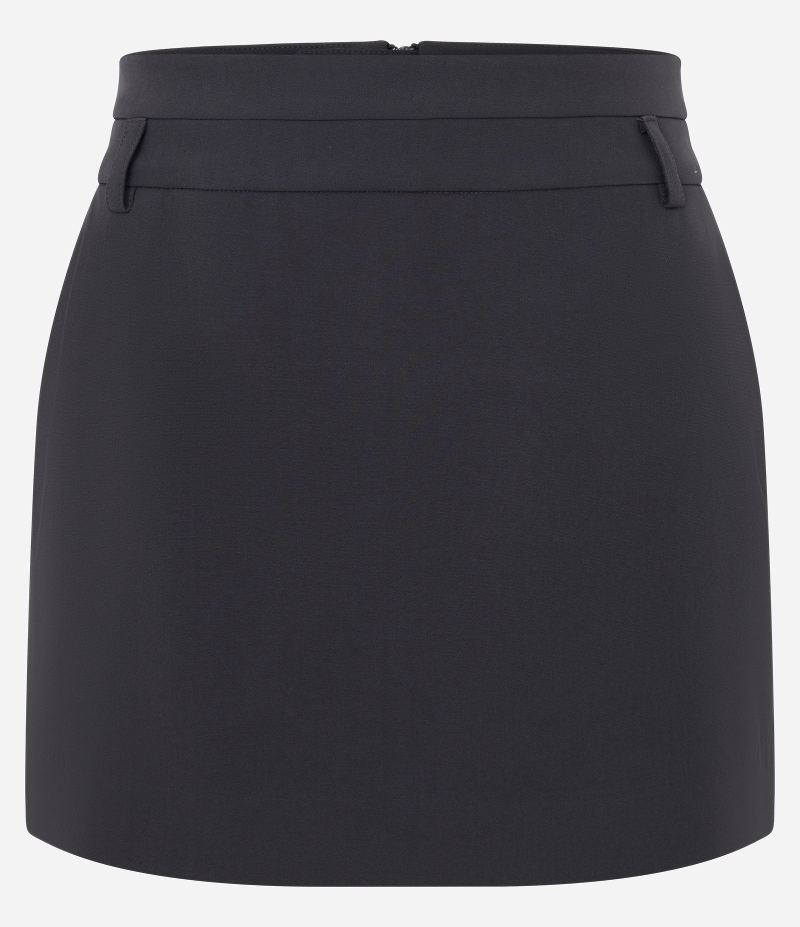 Short Saia Alfaiatado com Passadores e Fechamento Posterior Preto 1